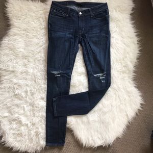 DSTLD low rise distressed denim